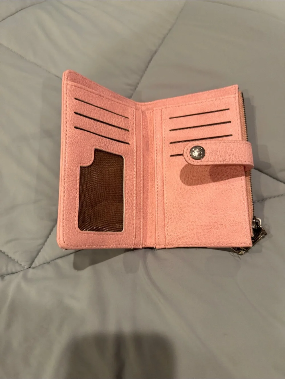 Wrangler Pink and Black Cowhide-Pattern Snap Wallet